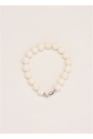 Bracelet with genuine coral beads Don Alfonso Gioielli | AM053BIANCO